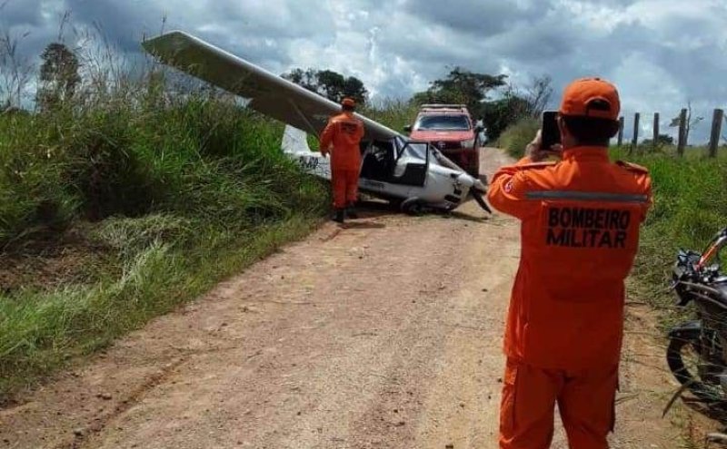 Avião de pequeno porte faz pouso forçado na área rural de Ouro Preto do Oeste