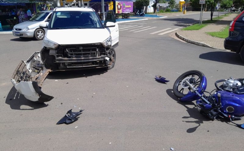 Mais um acidente em Ouro Preto do Oeste envolvendo menor na direção de moto